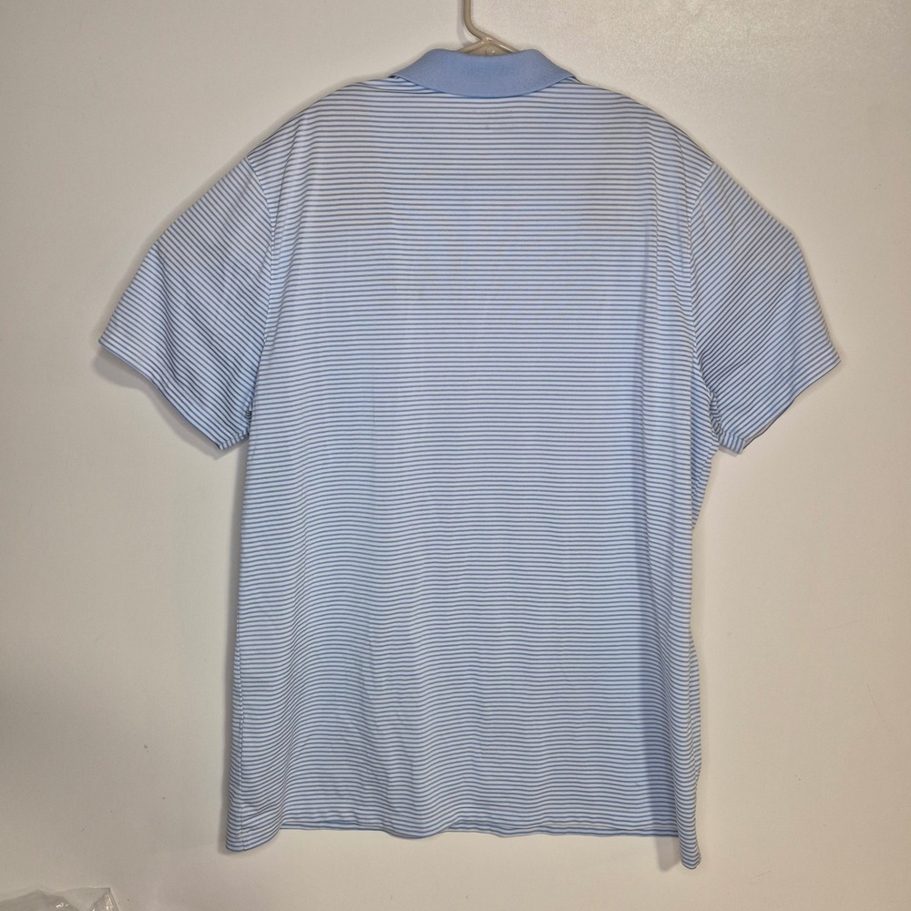 Ole Miss Rebels Nike Golf Mens XL Standard Dri-FIT Blue Striped Polo Shirt - Picture 8 of 10